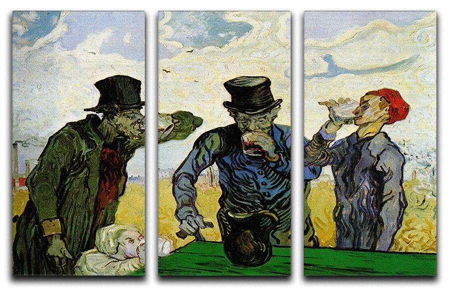 The Drinkers by Van Gogh 3 Split Panel Canvas Print - Canvas Art Rocks - 4
