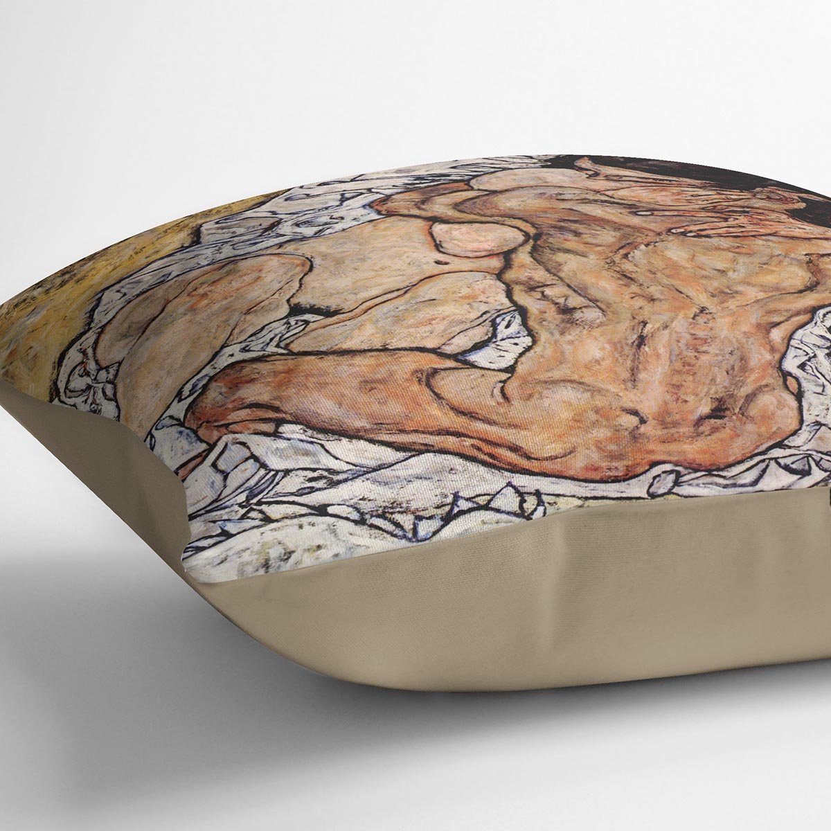 The Embrace by Egon Schiele Cushion