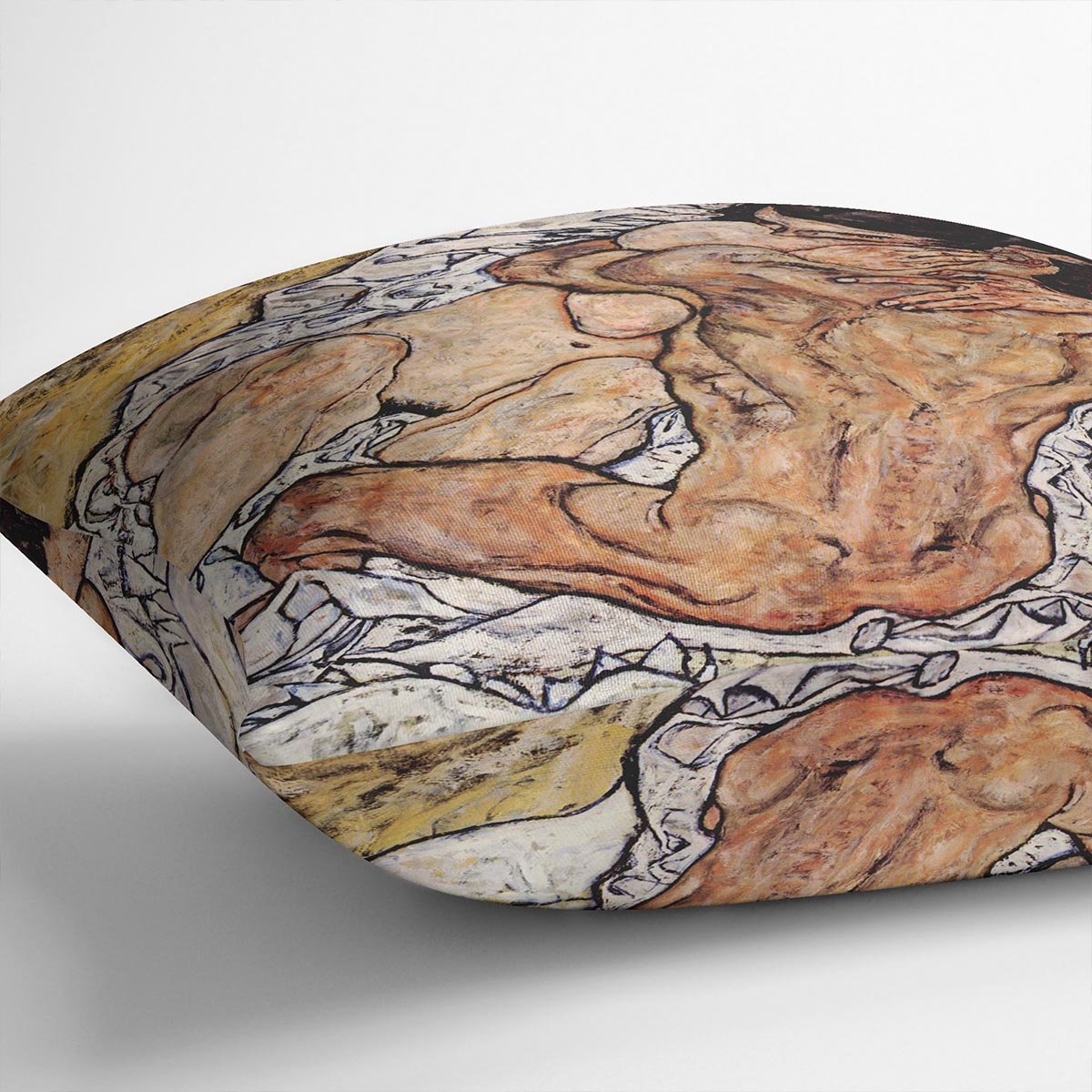 The Embrace by Egon Schiele Cushion
