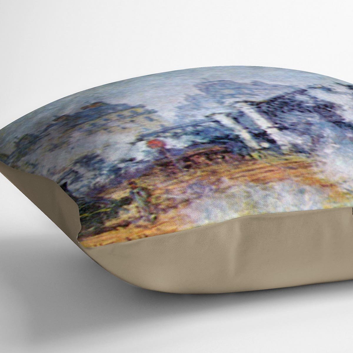 The Europe Bridge Saint Lazare station in Paris by Monet Throw Pillow