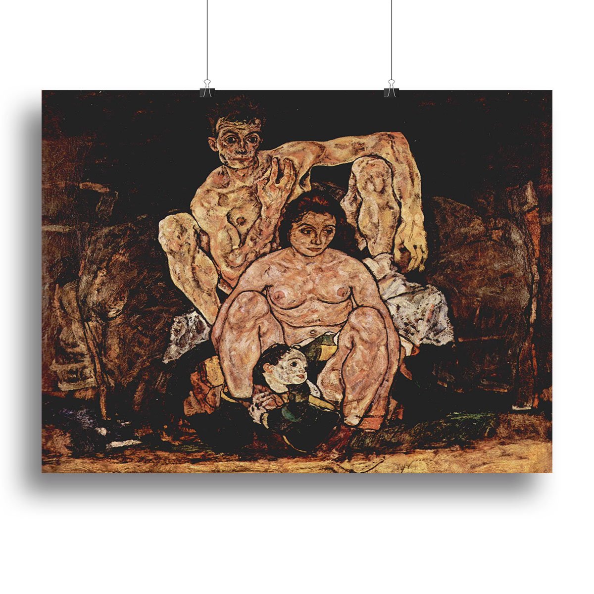 The Family by Egon Schiele Canvas Print or Poster