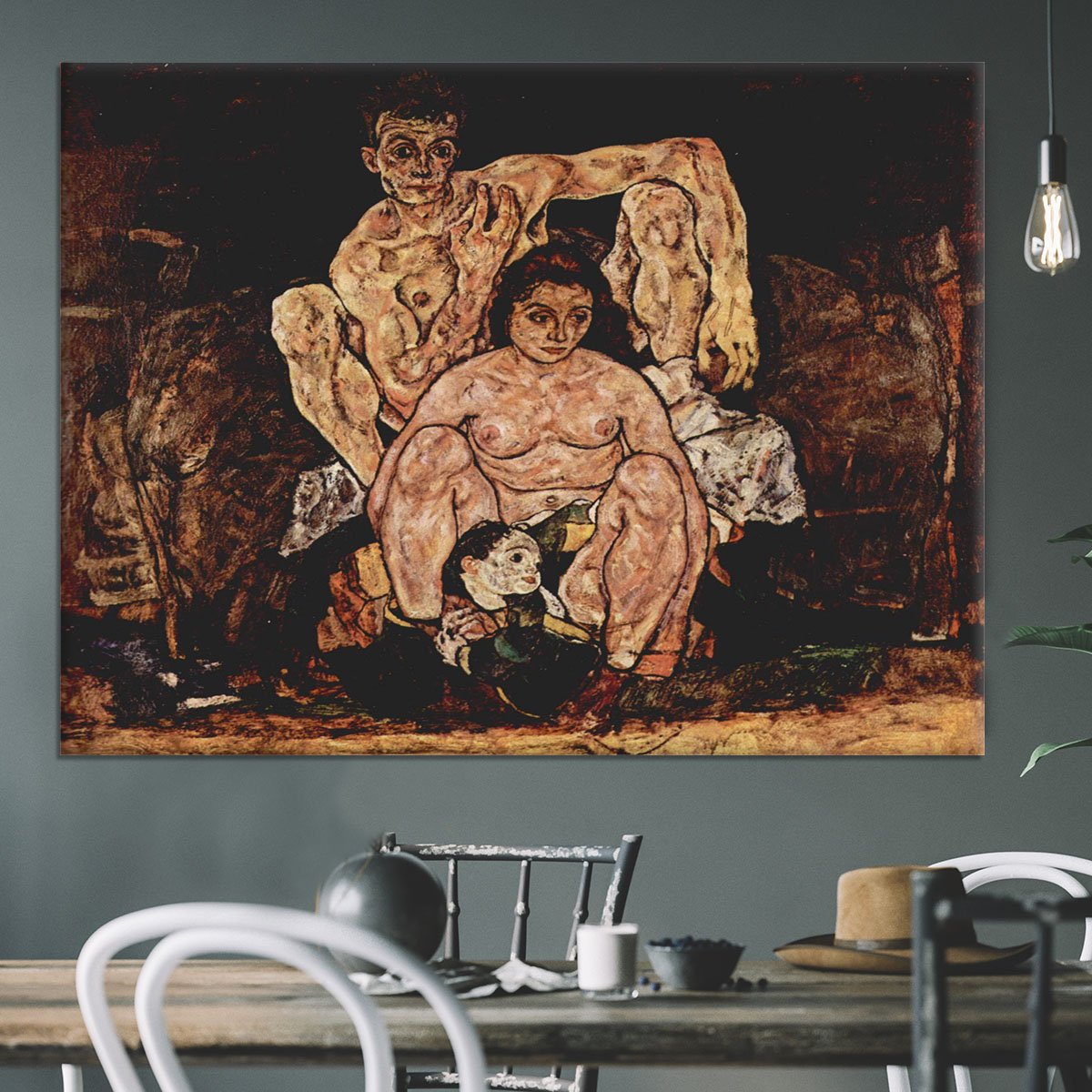 The Family by Egon Schiele Canvas Print or Poster