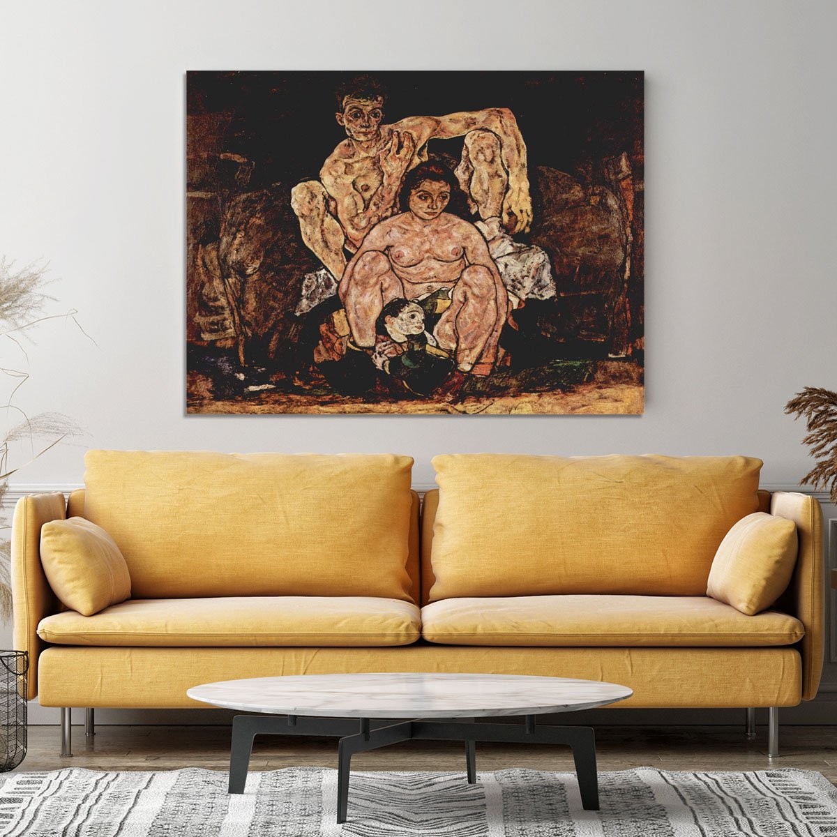 The Family by Egon Schiele Canvas Print or Poster