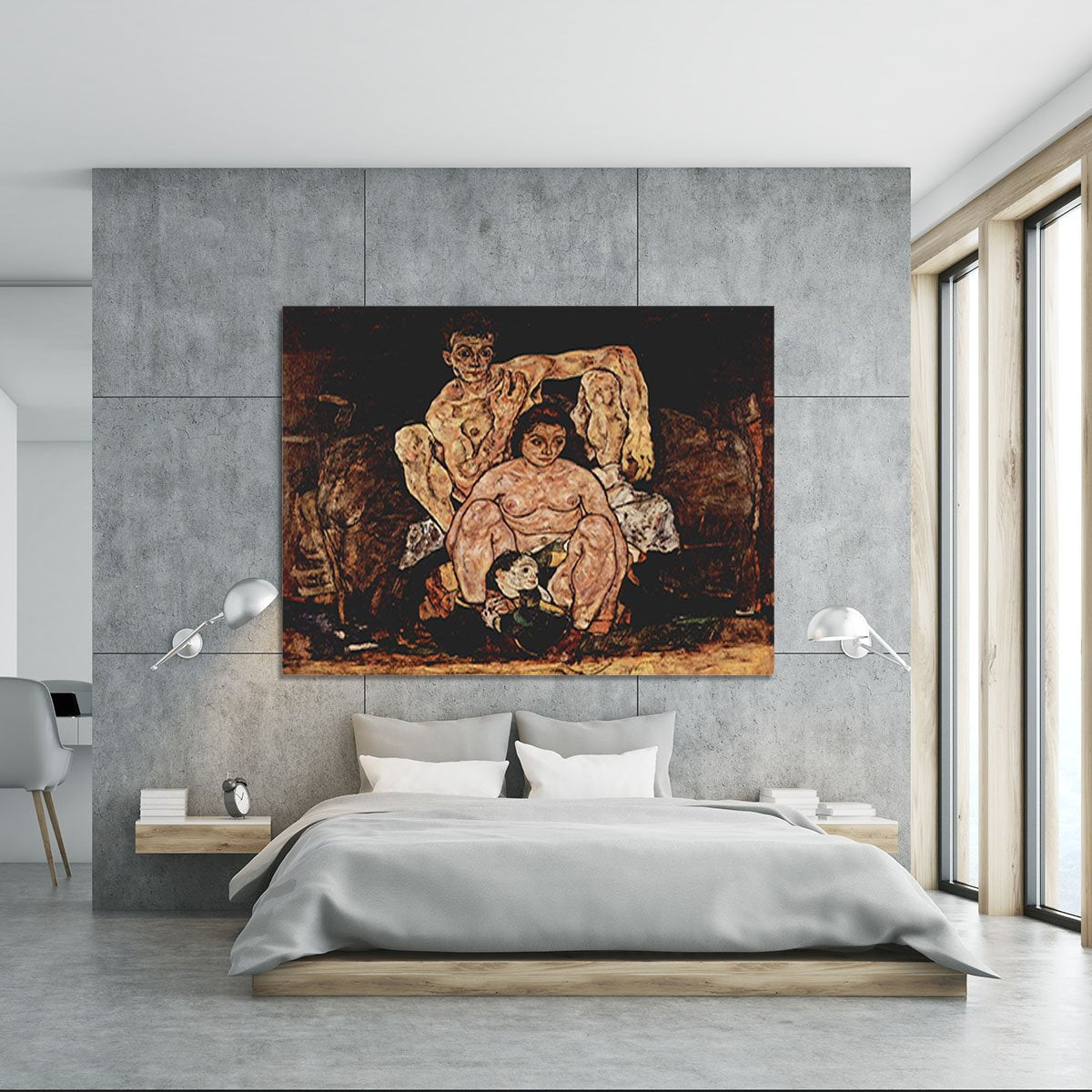 The Family by Egon Schiele Canvas Print or Poster