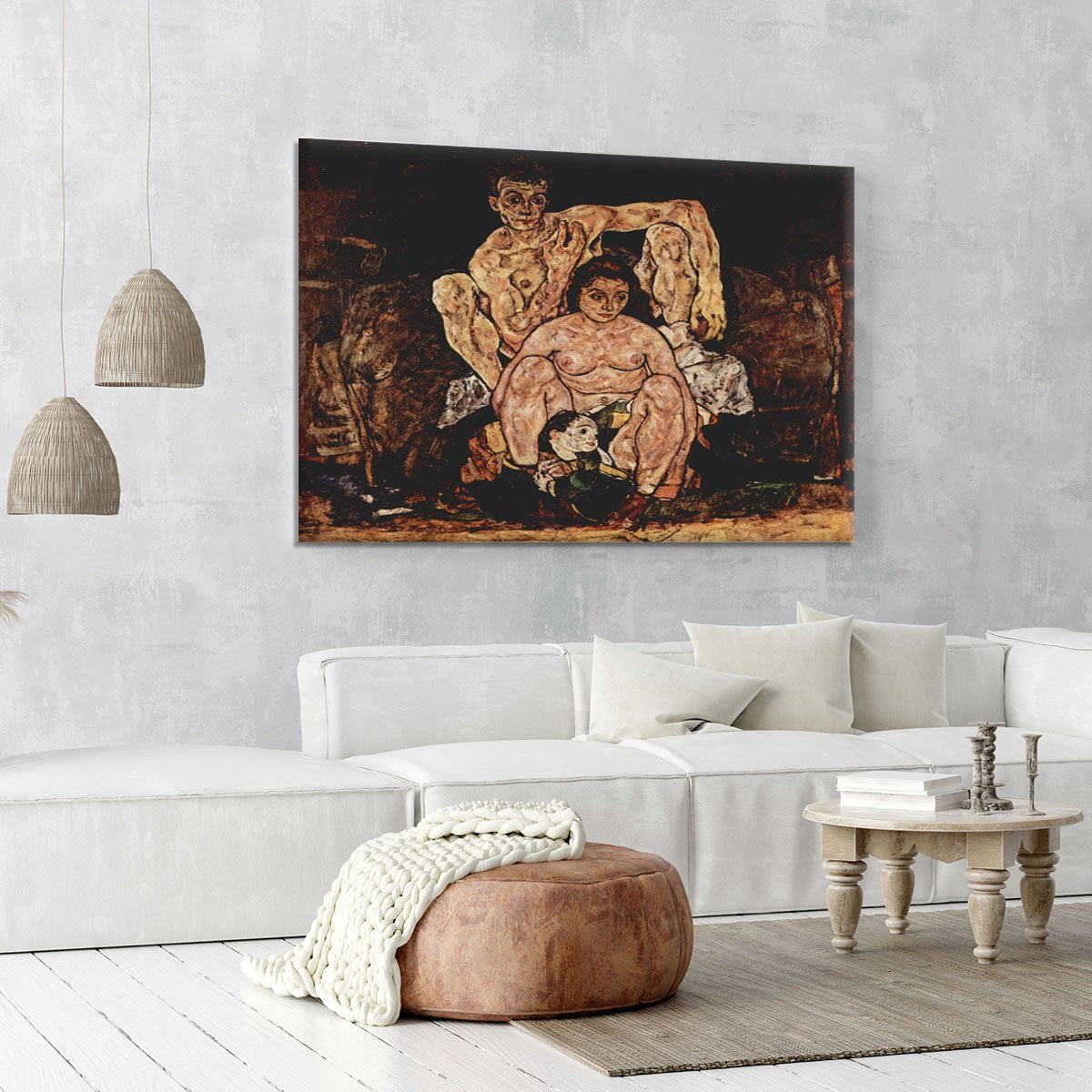 The Family by Egon Schiele Canvas Print or Poster