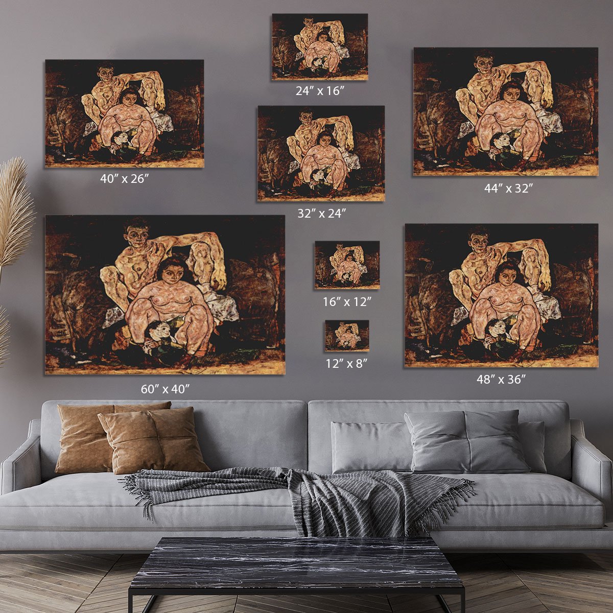 The Family by Egon Schiele Canvas Print or Poster