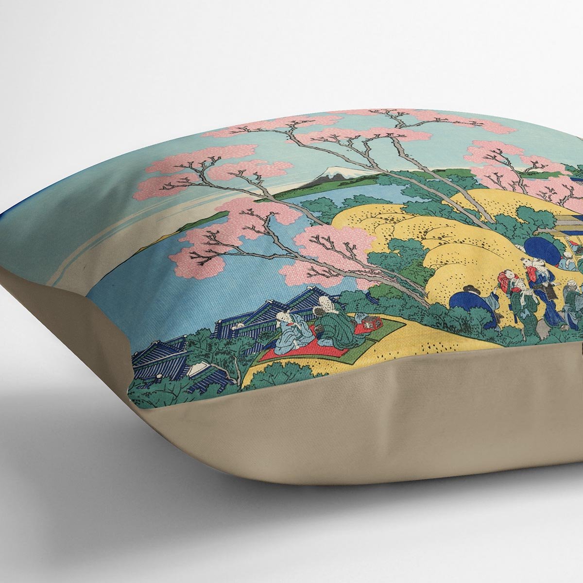 The Fuji from Gotenyama by Hokusai Throw Pillow