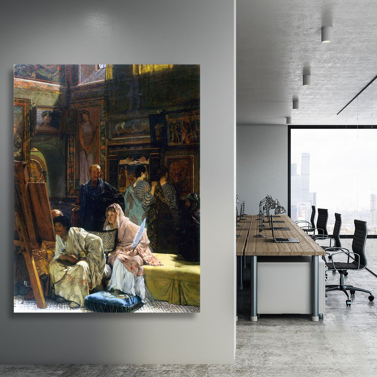 The Gallery by Alma Tadema Canvas Print or Poster