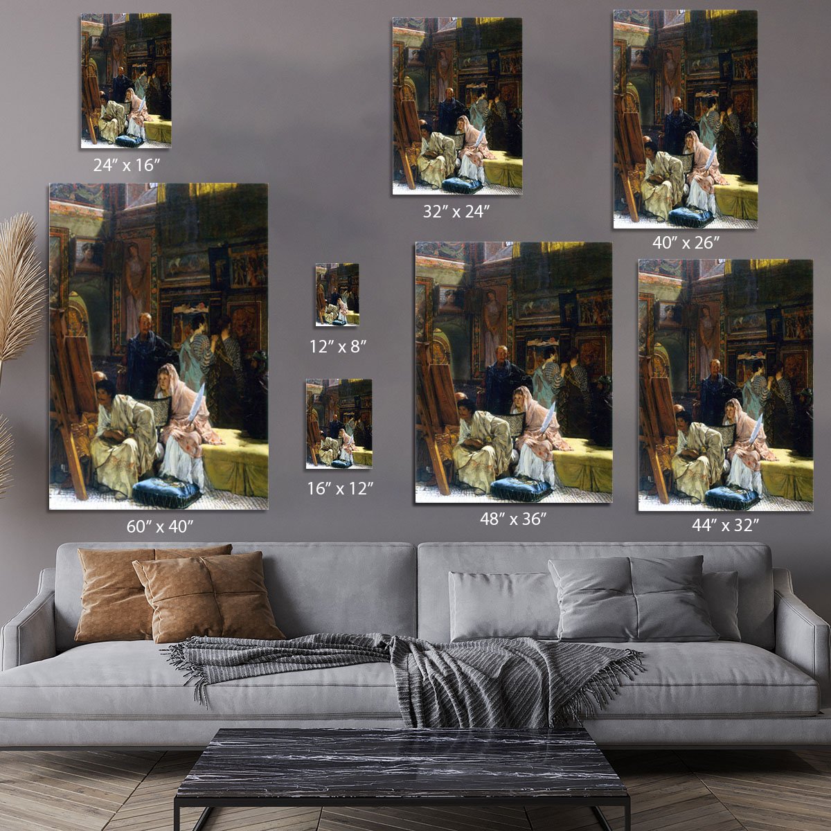 The Gallery by Alma Tadema Canvas Print or Poster