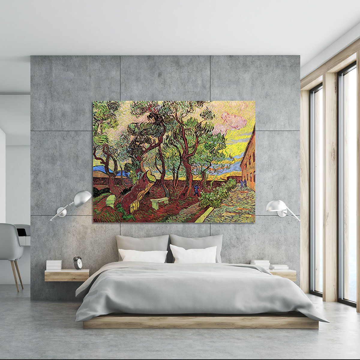 The Garden of Saint-Paul Hospital 3 by Van Gogh Canvas Print or Poster