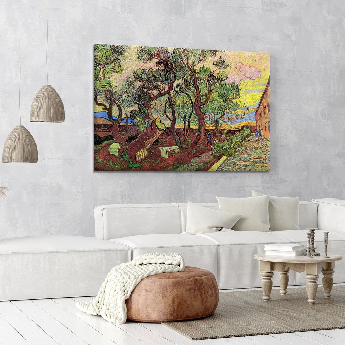 The Garden of Saint-Paul Hospital 3 by Van Gogh Canvas Print or Poster