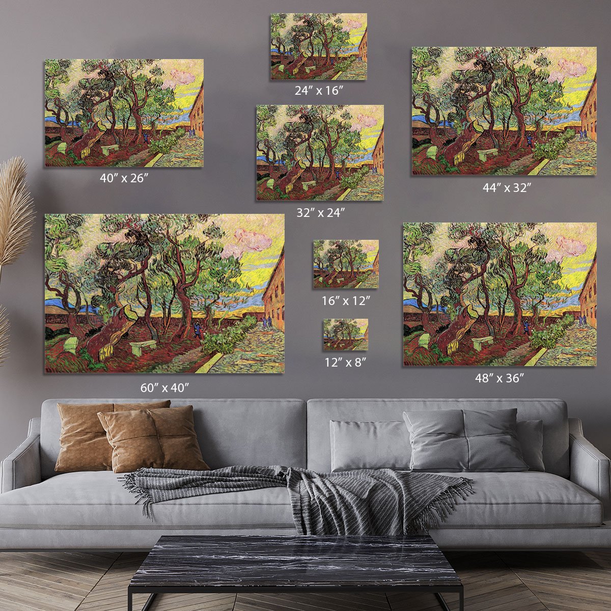 The Garden of Saint-Paul Hospital 3 by Van Gogh Canvas Print or Poster