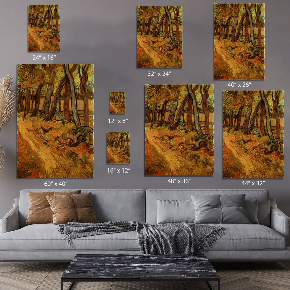 The Garden of Saint-Paul Hospital with Figure by Van Gogh Canvas Print or Poster