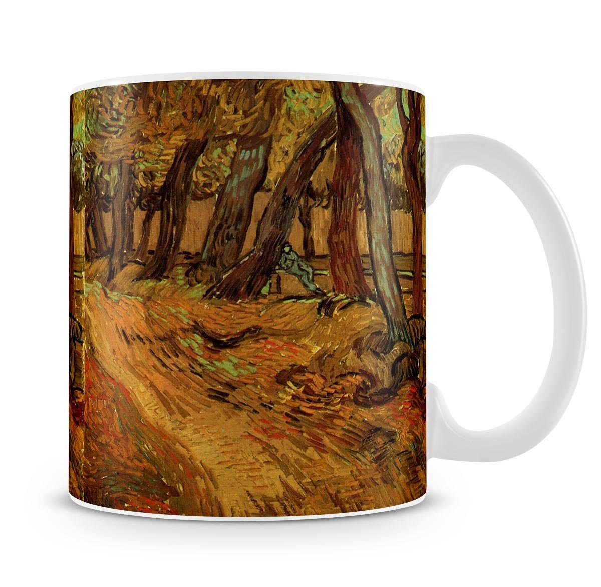 The Garden of Saint-Paul Hospital with Figure by Van Gogh Mug - Canvas Art Rocks - 4