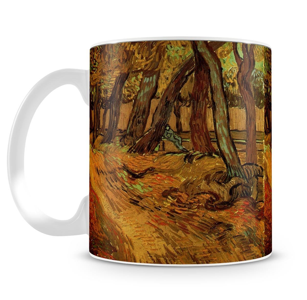 The Garden of Saint-Paul Hospital with Figure by Van Gogh Mug - Canvas Art Rocks - 4