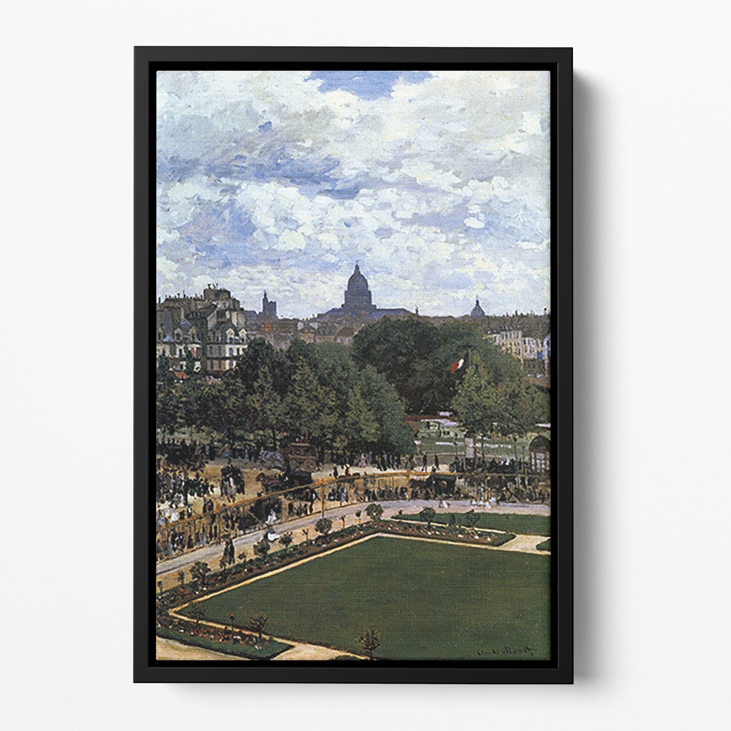 The Garden of the Infanta by Monet Floating Framed Canvas