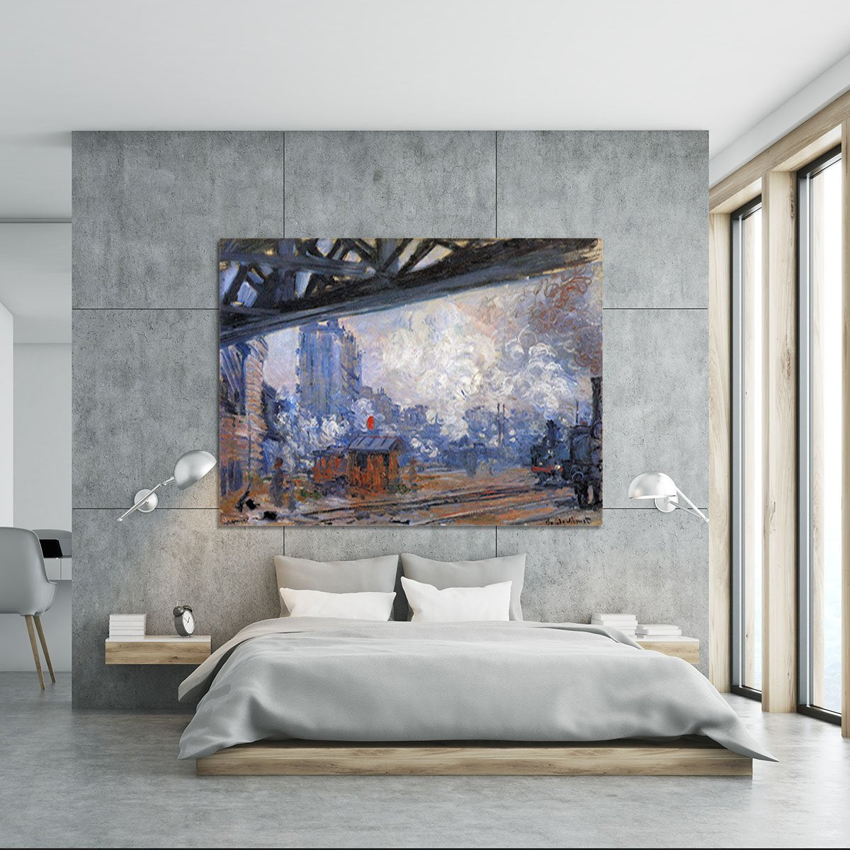 The Gare Saint Lazare by Monet Canvas Print or Poster
