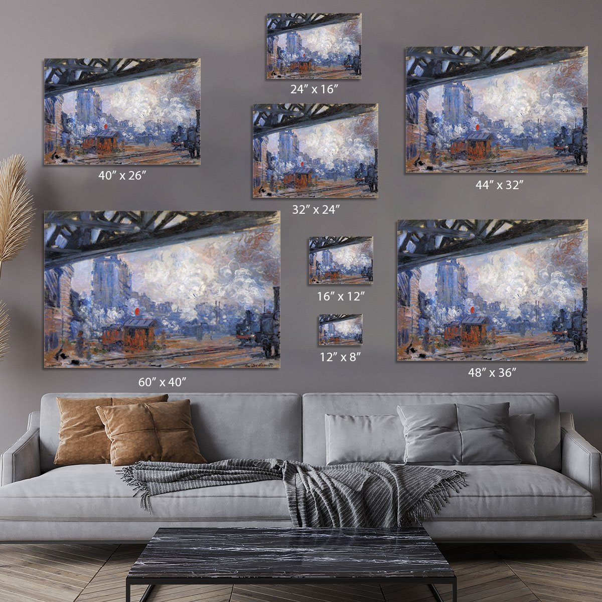 The Gare Saint Lazare by Monet Canvas Print or Poster