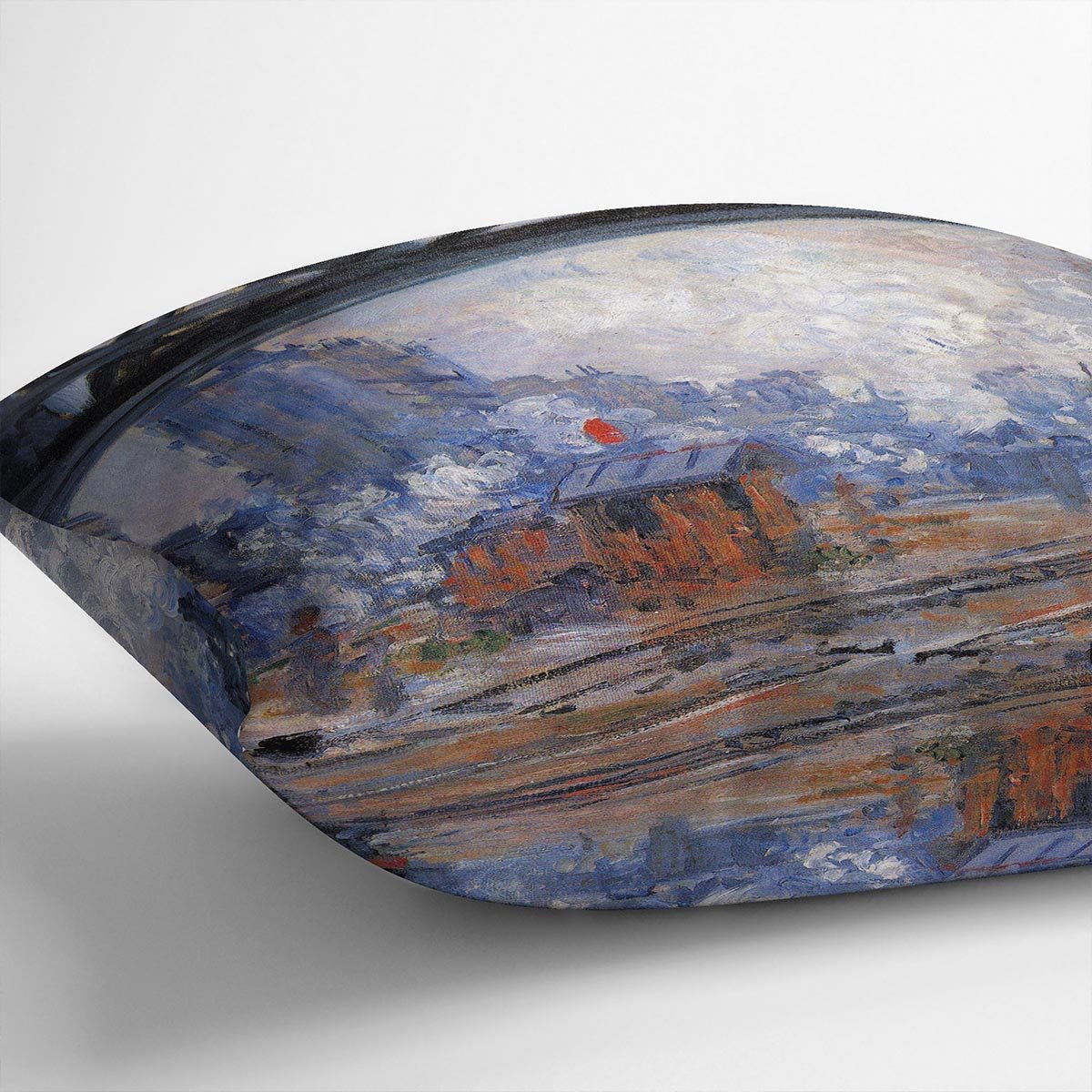 The Gare Saint Lazare by Monet Throw Pillow
