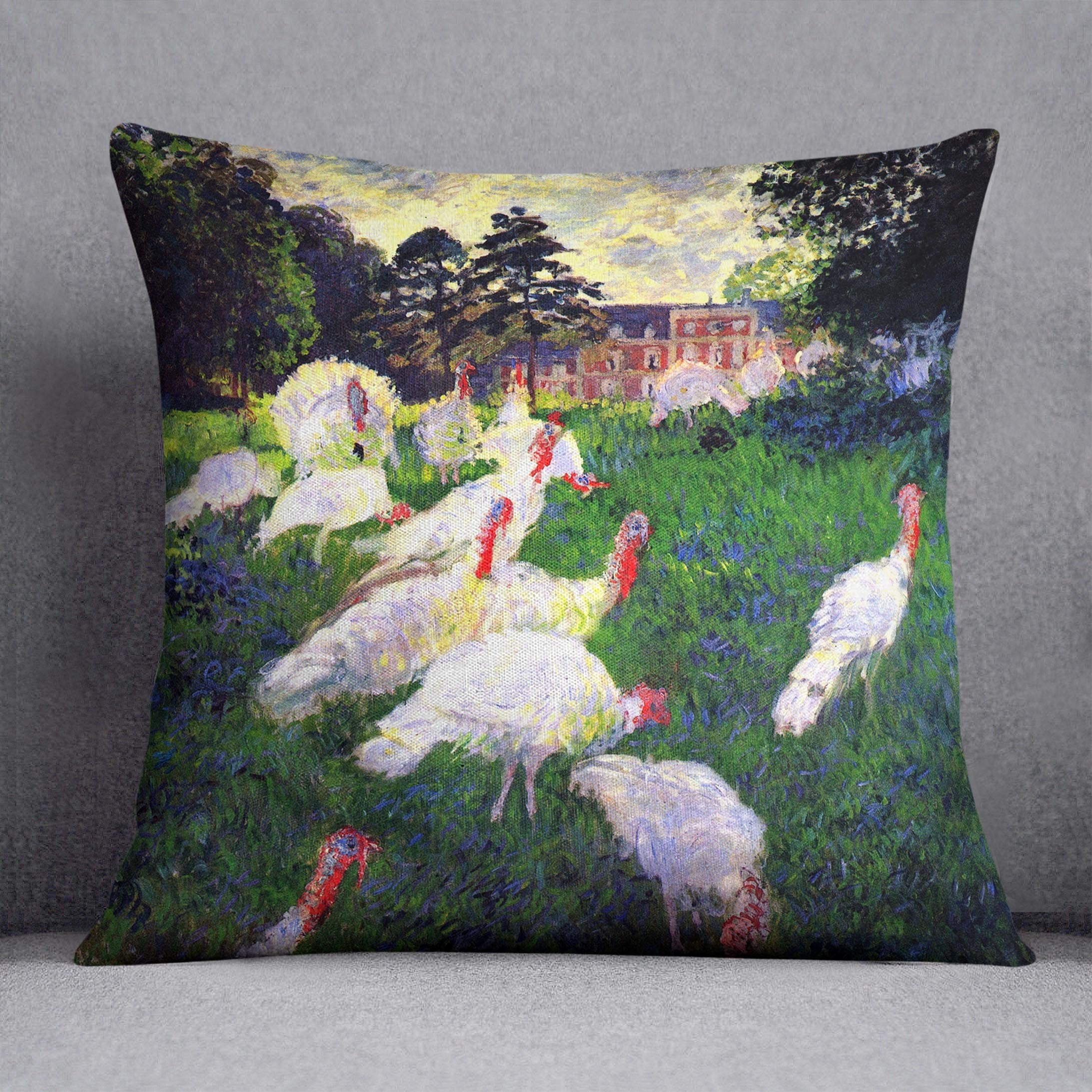 The Gobbler by Monet Throw Pillow