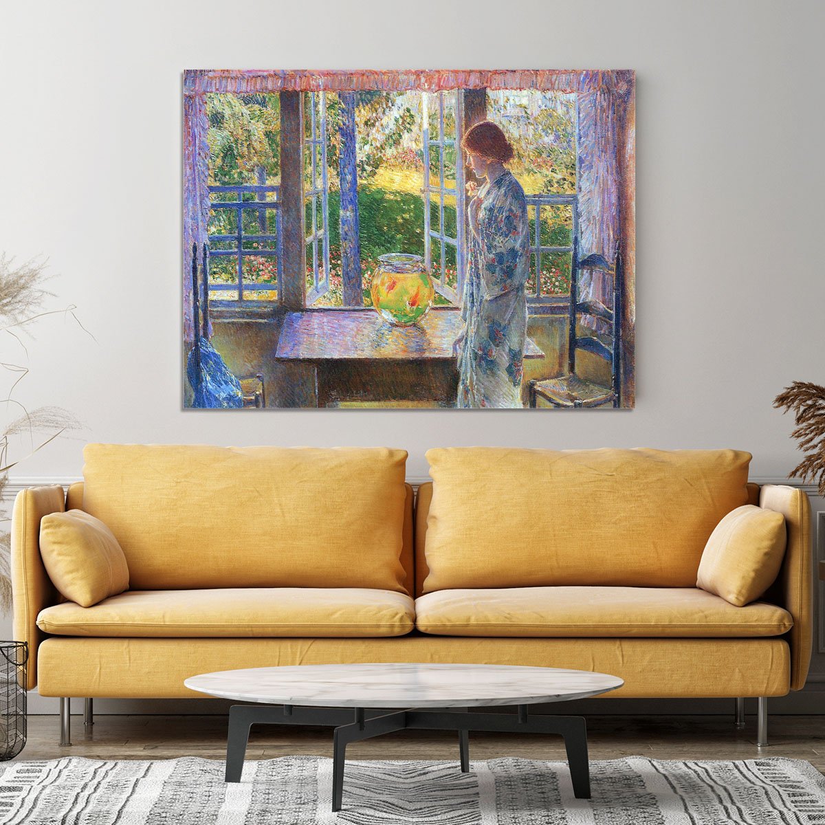 The Goldfish Window by Hassam Canvas Print or Poster