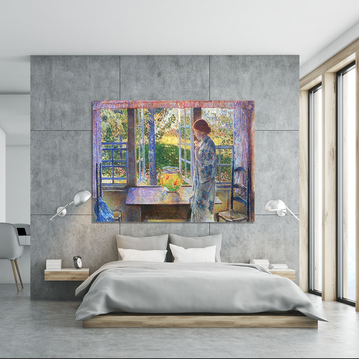 The Goldfish Window by Hassam Canvas Print or Poster