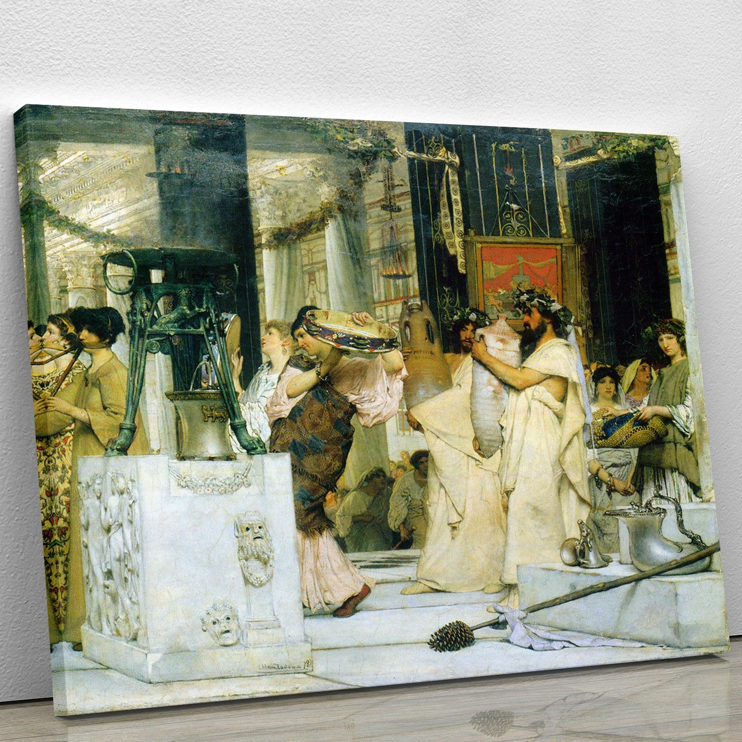 The Grape Harvest Festival detail 1 by Alma Tadema Canvas Print or Poster