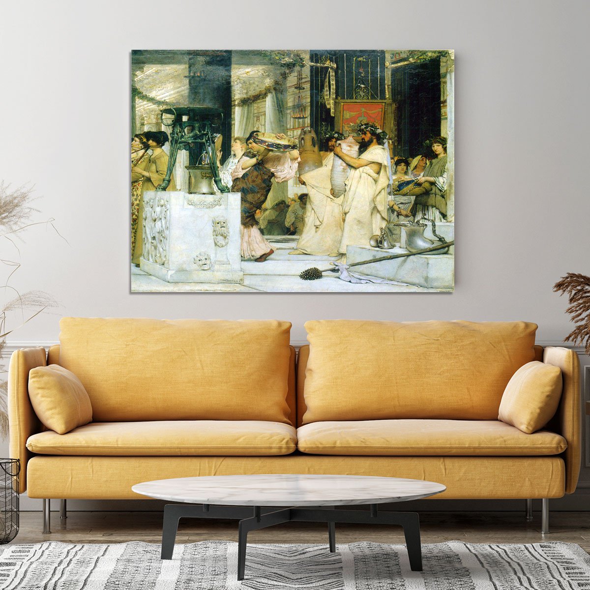 The Grape Harvest Festival detail 1 by Alma Tadema Canvas Print or Poster