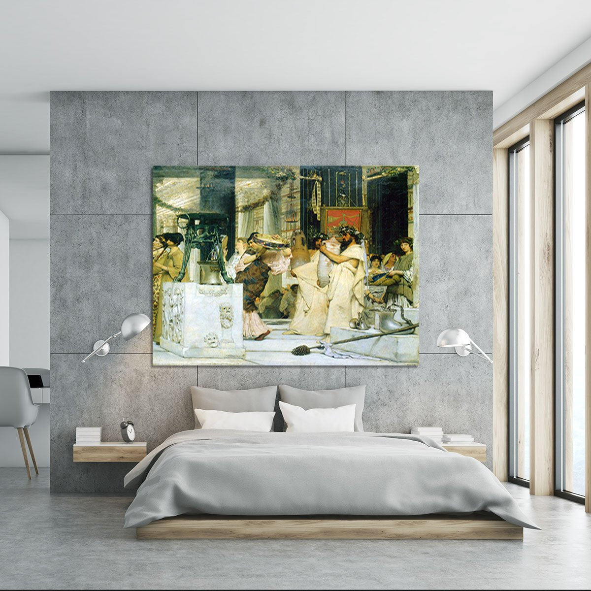 The Grape Harvest Festival detail 1 by Alma Tadema Canvas Print or Poster