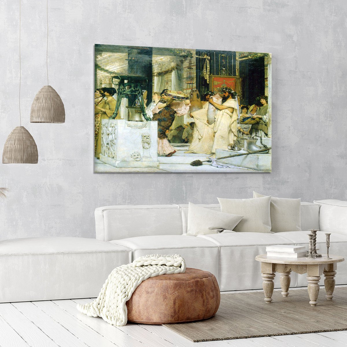 The Grape Harvest Festival detail 1 by Alma Tadema Canvas Print or Poster