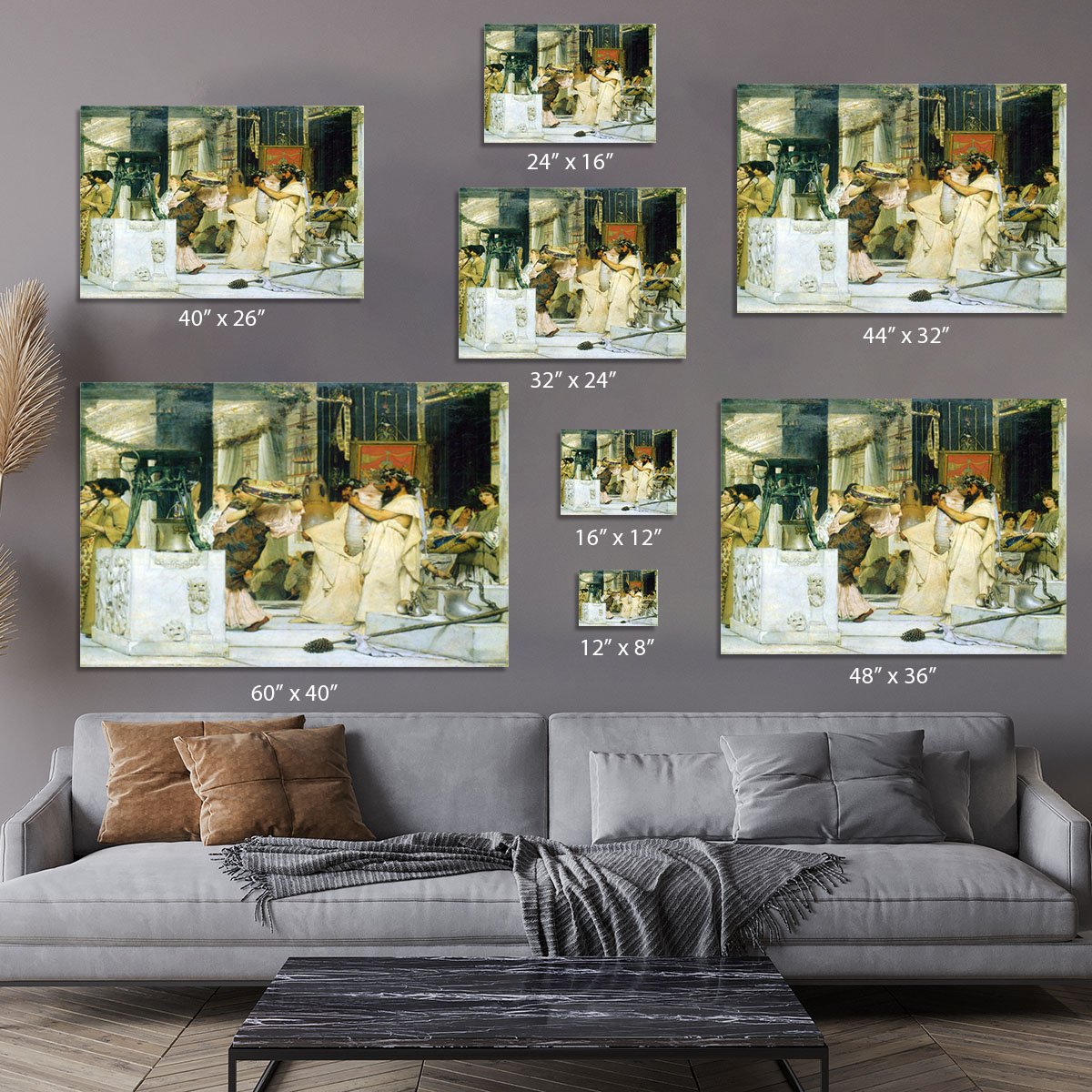 The Grape Harvest Festival detail 1 by Alma Tadema Canvas Print or Poster