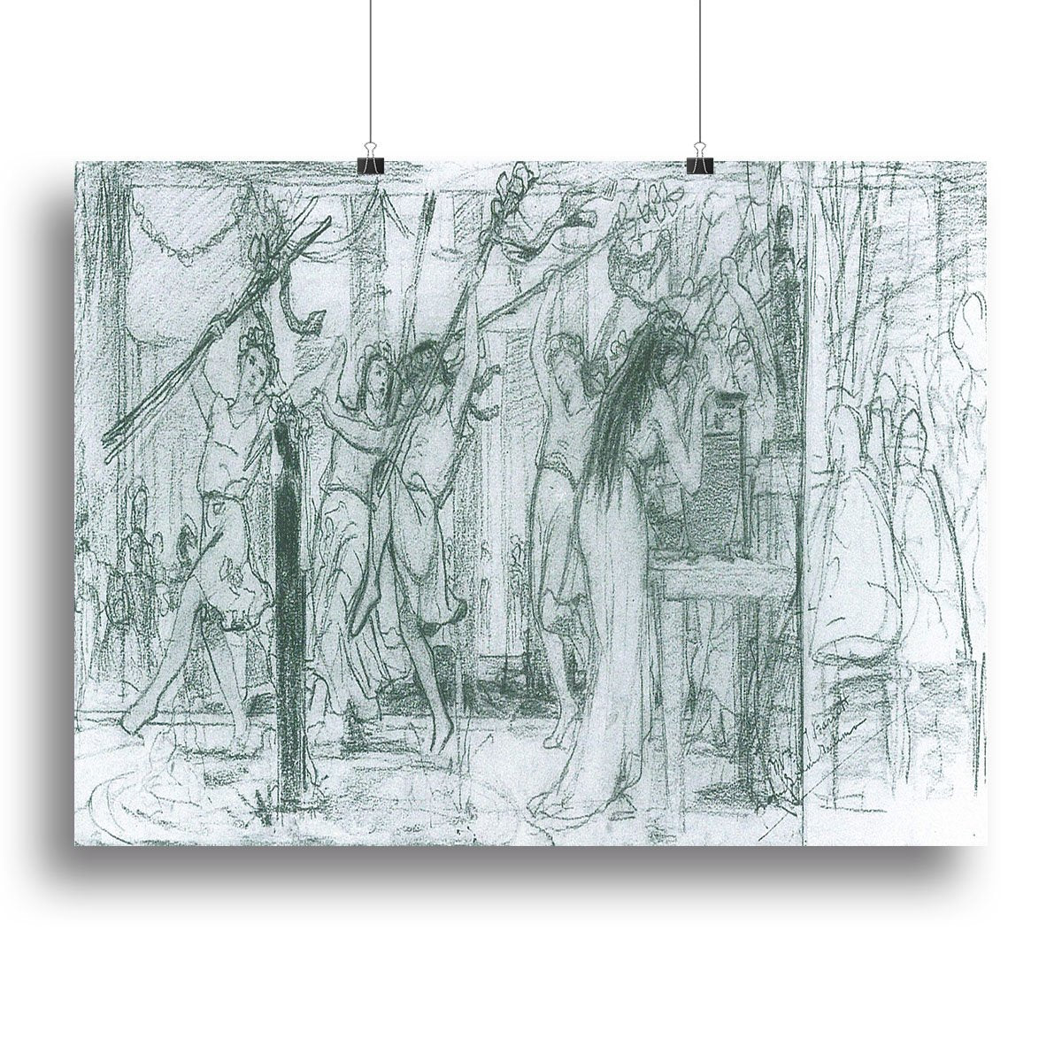 The Grape Harvest Festival sketch by Alma Tadema Canvas Print or Poster