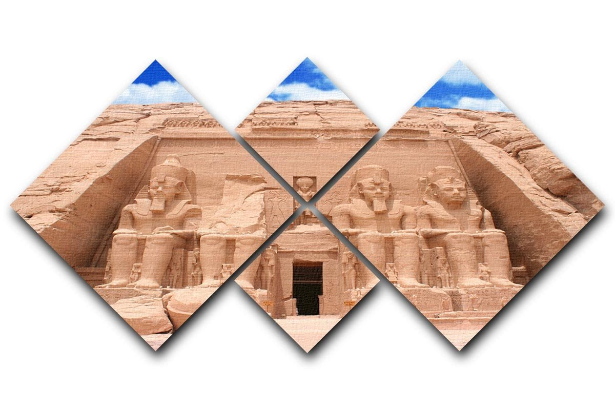 The Great Temple at Abu Simbel 4 Square Multi Panel Canvas  - Canvas Art Rocks - 1