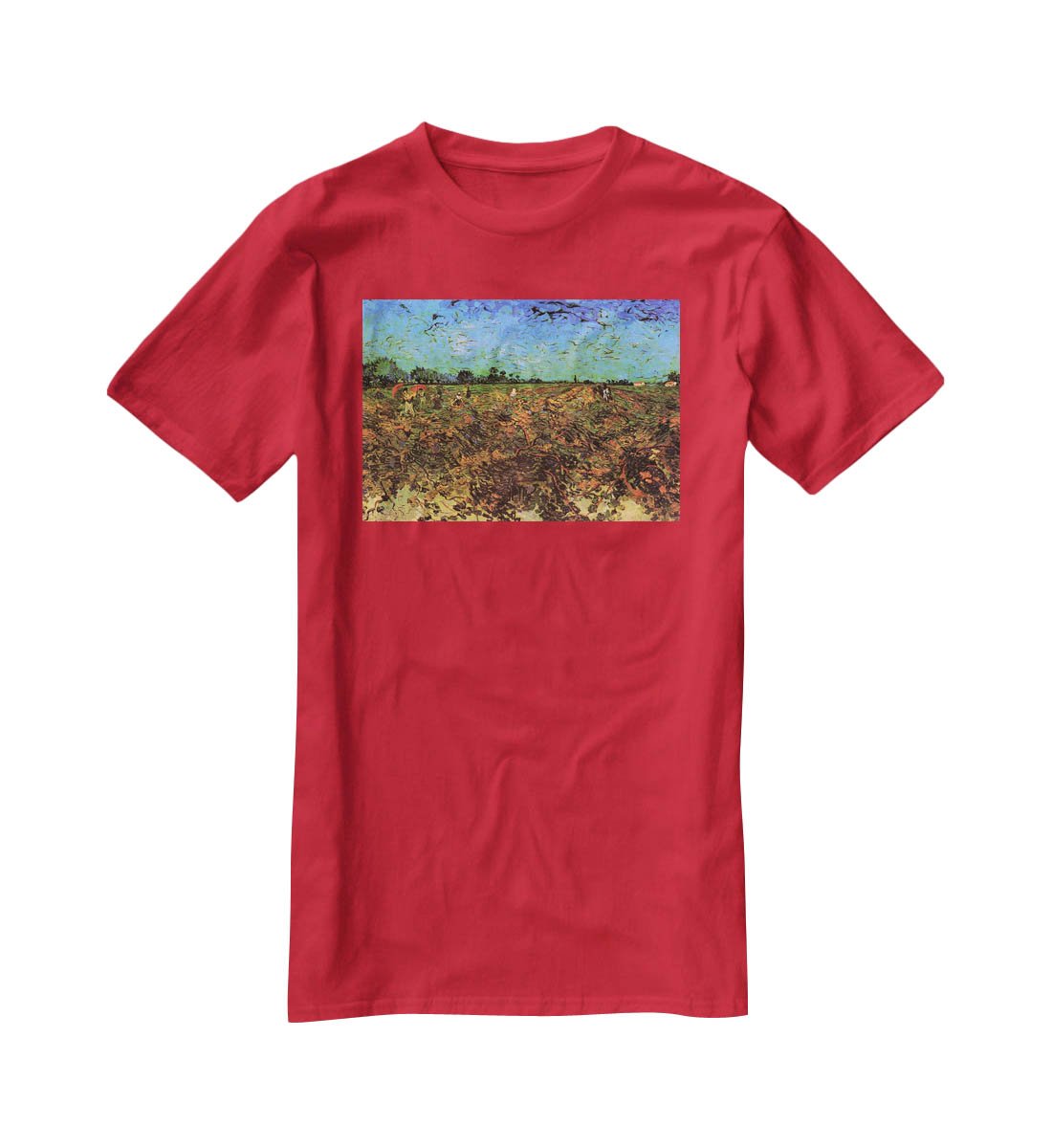 The Green Vineyard by Van Gogh T-Shirt - Canvas Art Rocks - 4