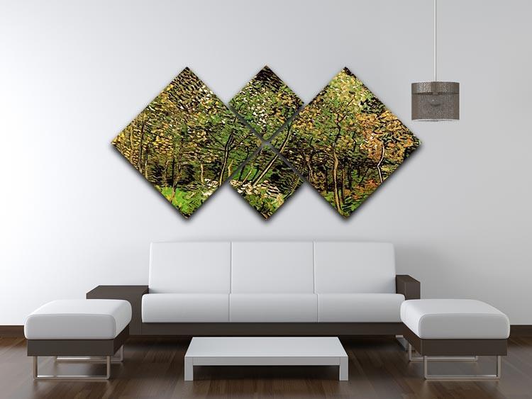The Grove by Van Gogh 4 Square Multi Panel Canvas - Canvas Art Rocks - 3