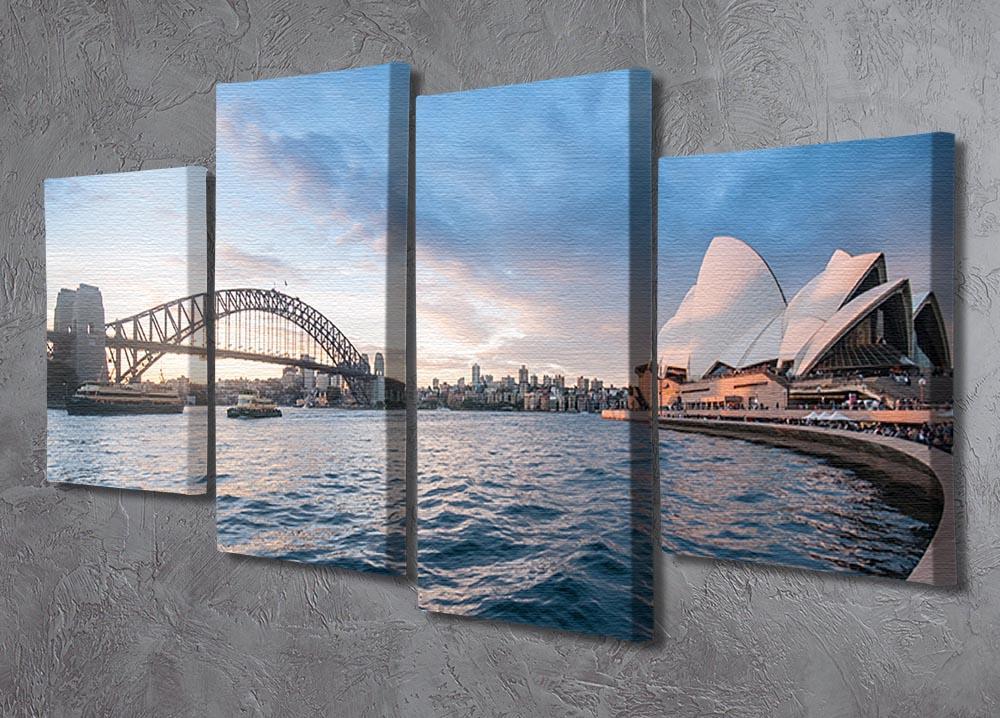 The Harbour Bridge 4 Split Panel Canvas  - Canvas Art Rocks - 2