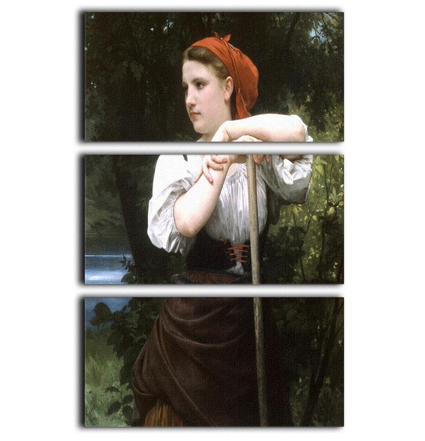 The Haymaker By Bouguereau 3 Split Panel Canvas Print - Canvas Art Rocks - 1