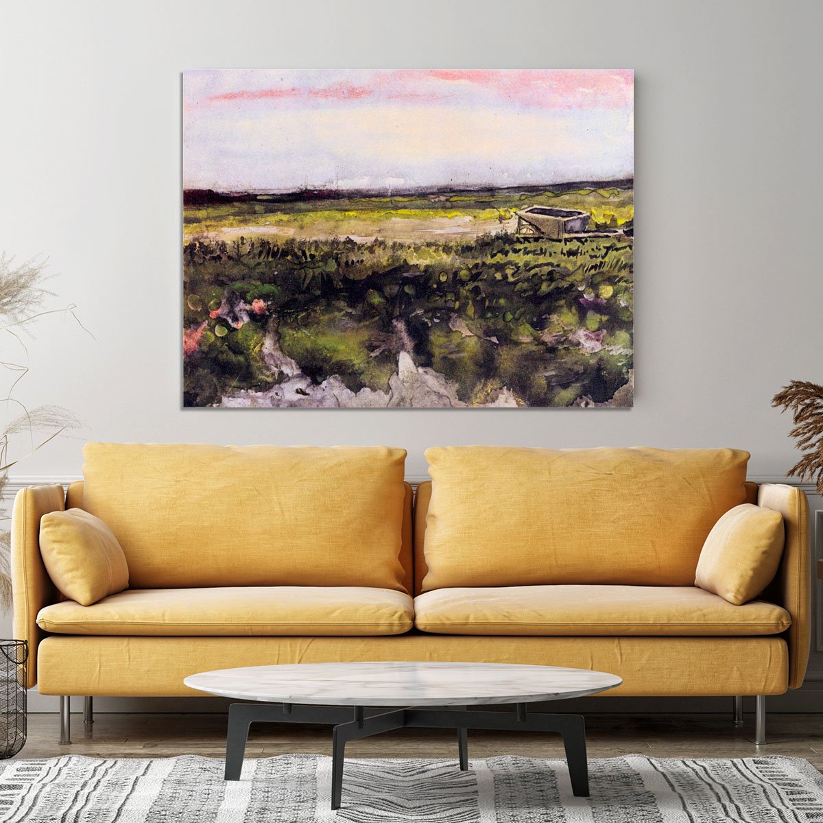 The Heath with a Wheelbarrow by Van Gogh Canvas Print or Poster