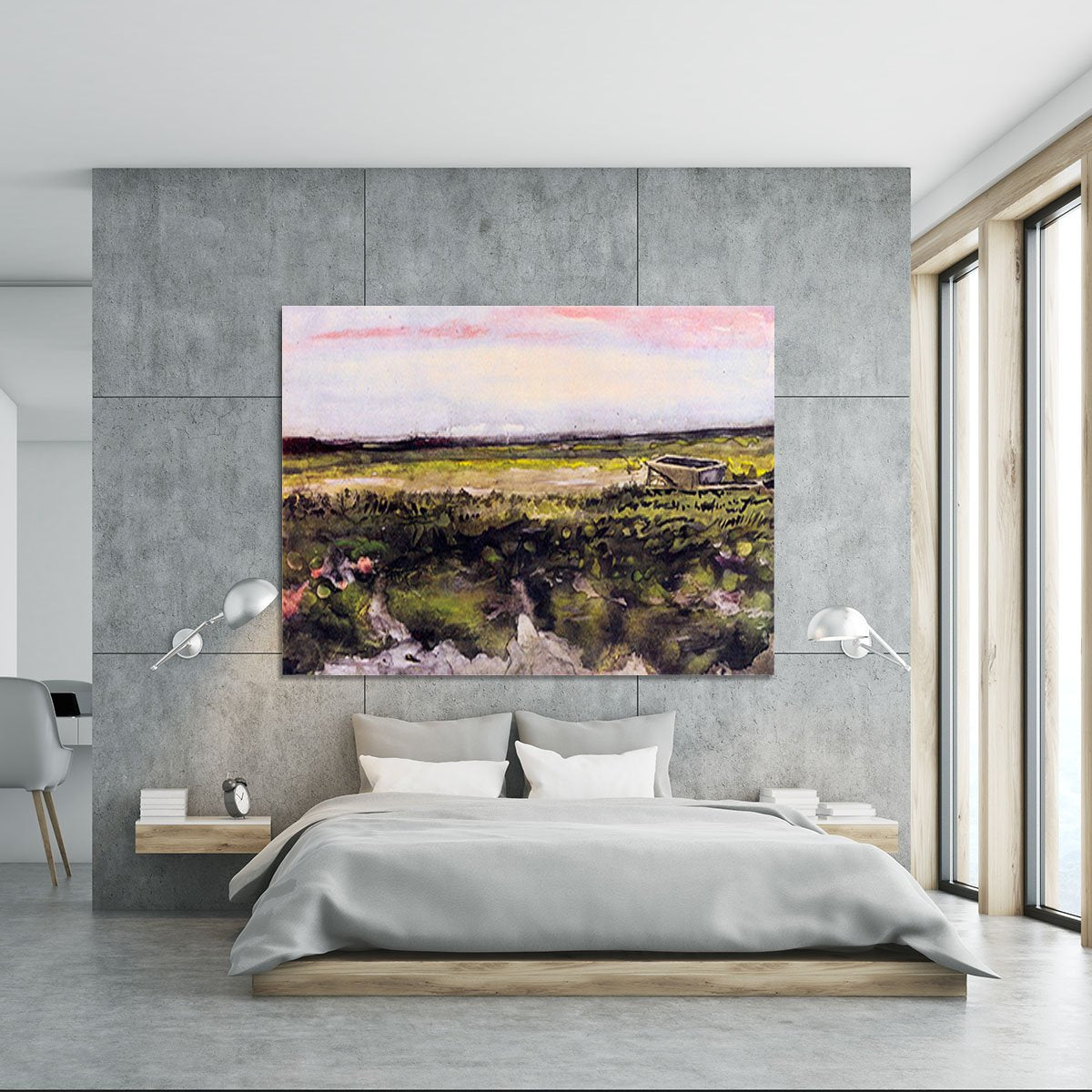 The Heath with a Wheelbarrow by Van Gogh Canvas Print or Poster