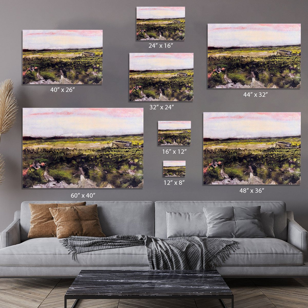 The Heath with a Wheelbarrow by Van Gogh Canvas Print or Poster