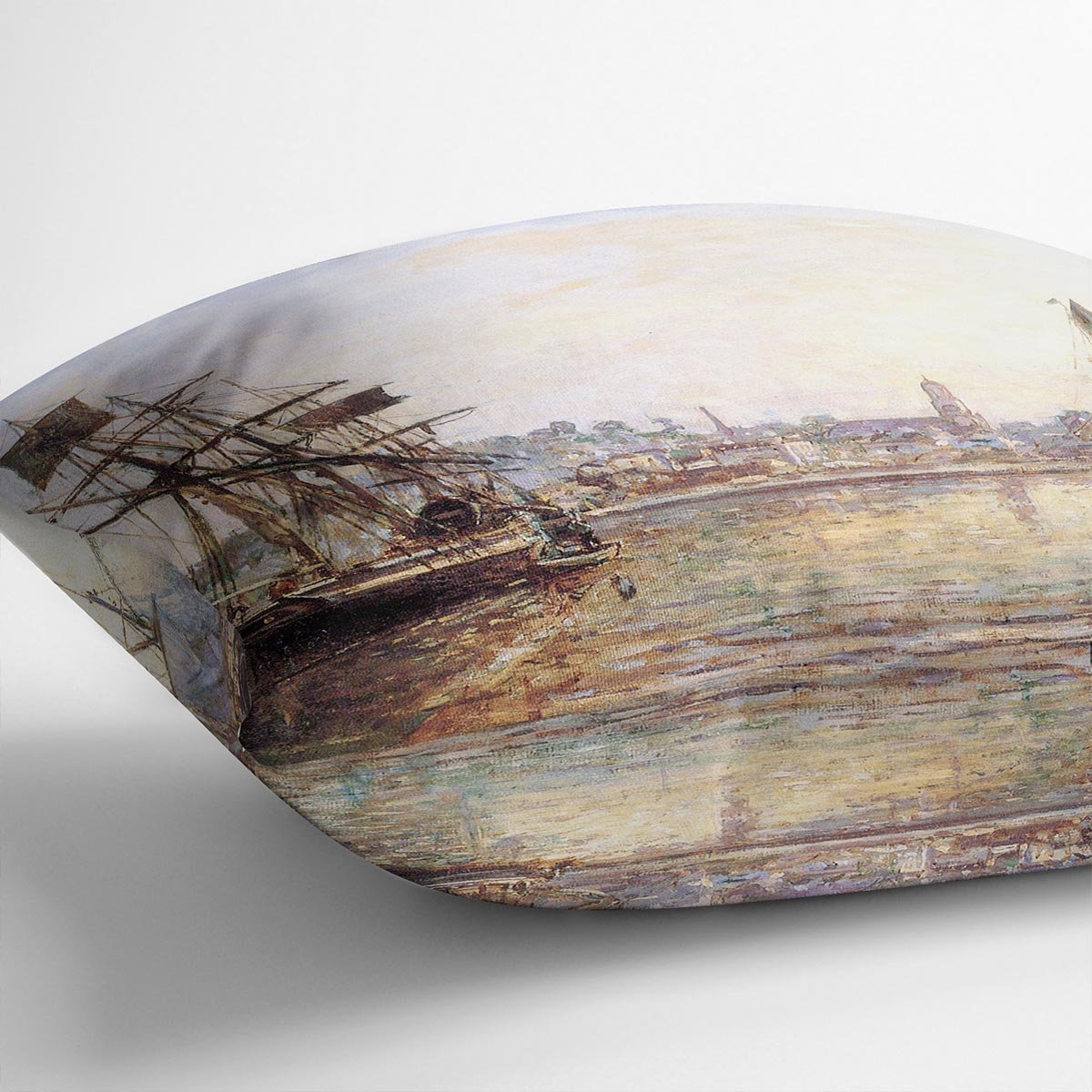The Honfleur Port 2 by Monet Throw Pillow