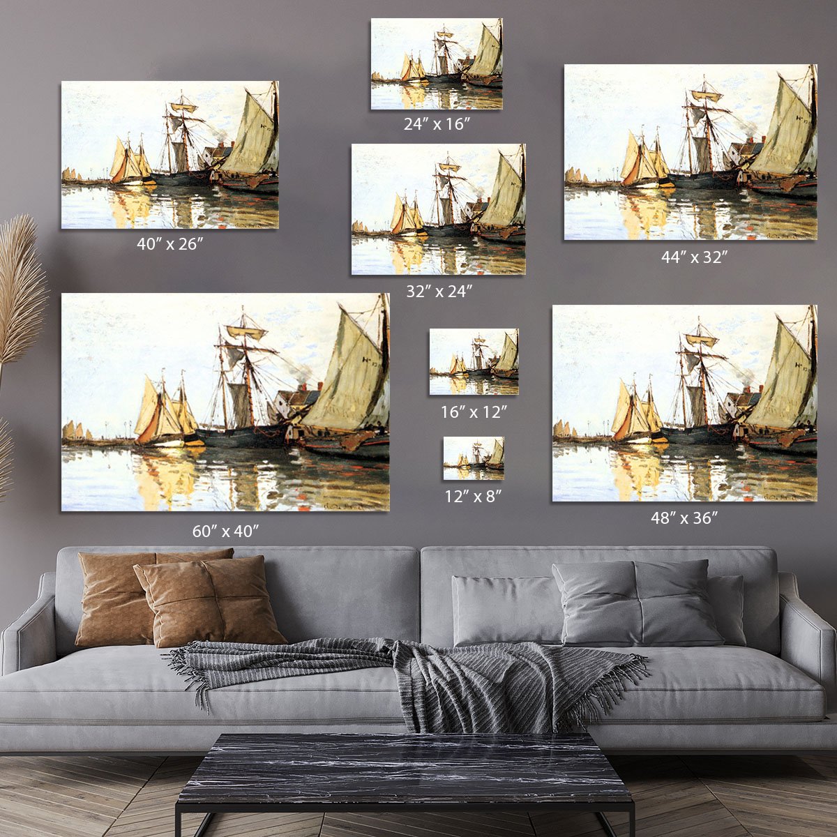 The Honfleur Port by Monet Canvas Print or Poster