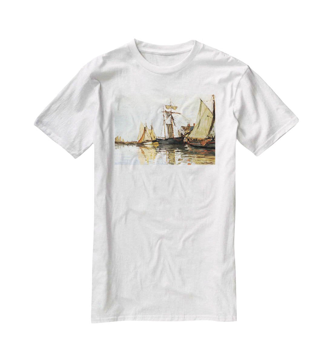 The Honfleur Port by Monet T-Shirt - Canvas Art Rocks - 5