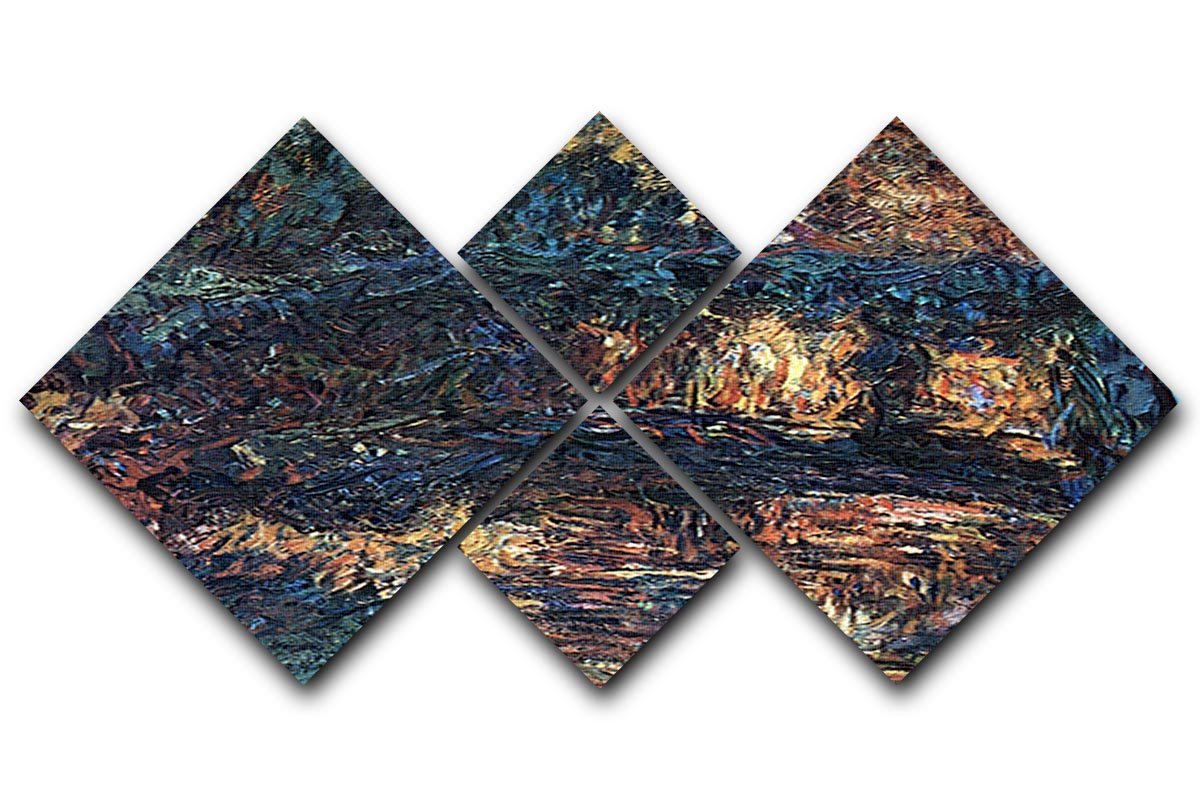 The Japanese Bridge 2 4 Square Multi Panel Canvas  - Canvas Art Rocks - 1