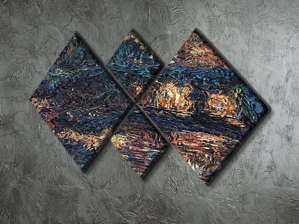 The Japanese Bridge 2 4 Square Multi Panel Canvas - Canvas Art Rocks - 2