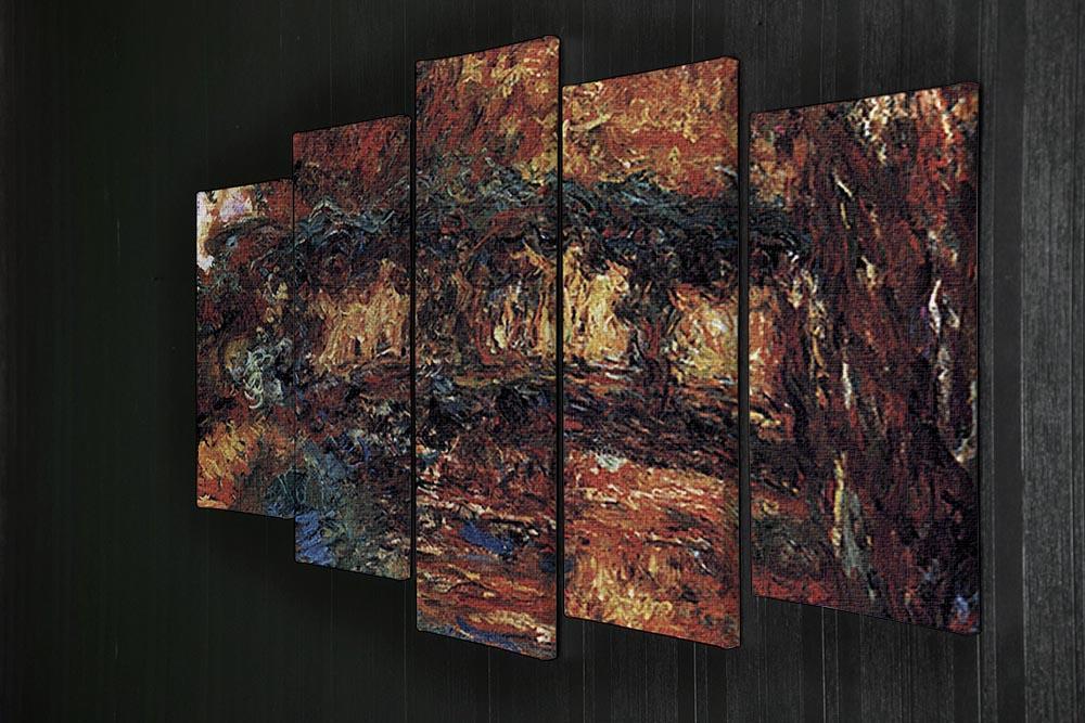 The Japanese Bridge 2 by Monet 5 Split Panel Canvas - Canvas Art Rocks - 2