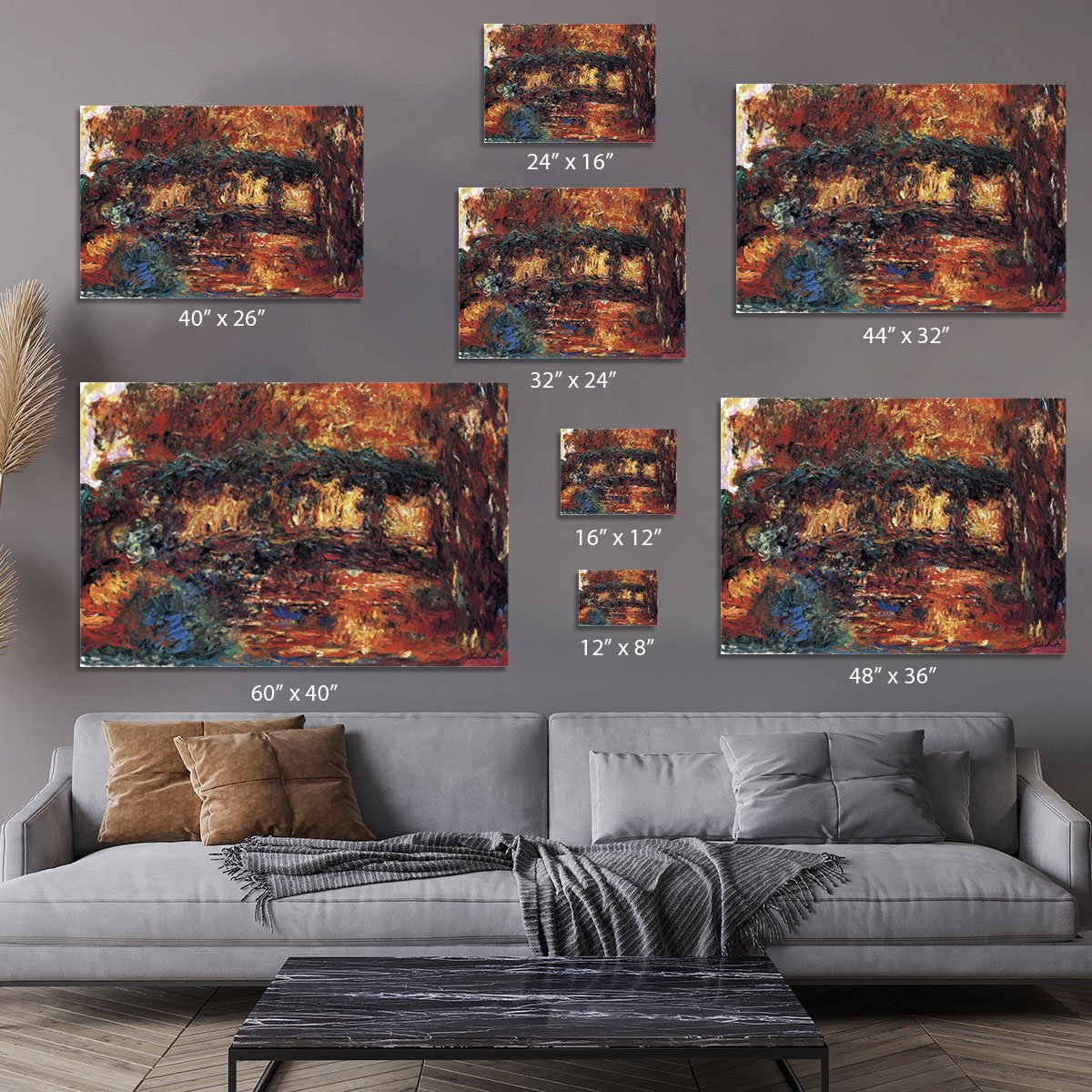 The Japanese Bridge 2 by Monet Canvas Print or Poster