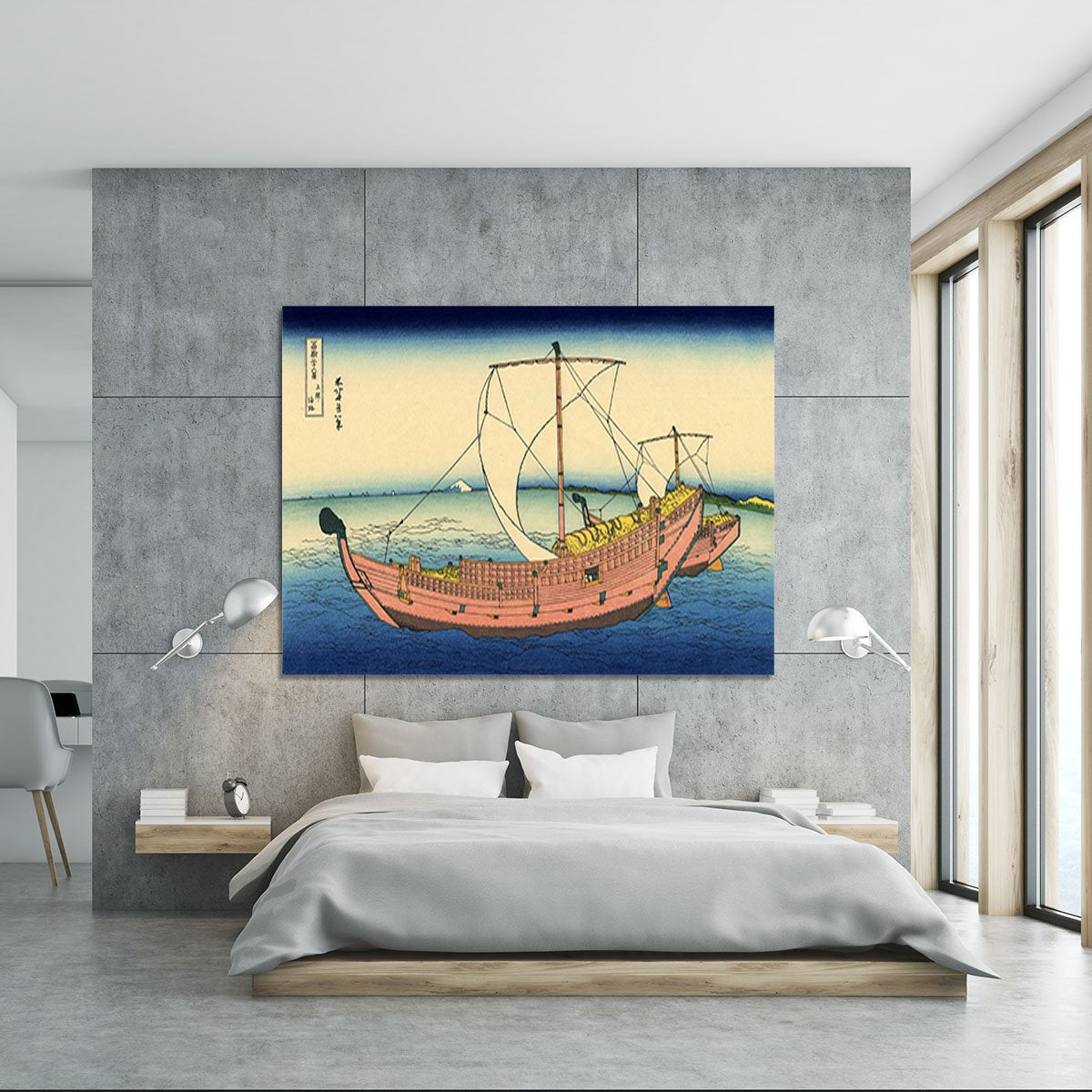 The Kazusa sea route by Hokusai Canvas Print or Poster