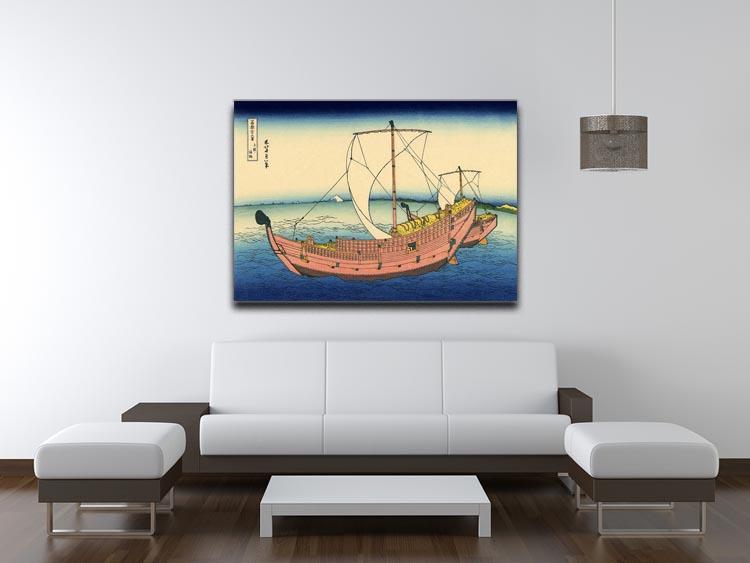 The Kazusa sea route by Hokusai Canvas Print or Poster - Canvas Art Rocks - 4