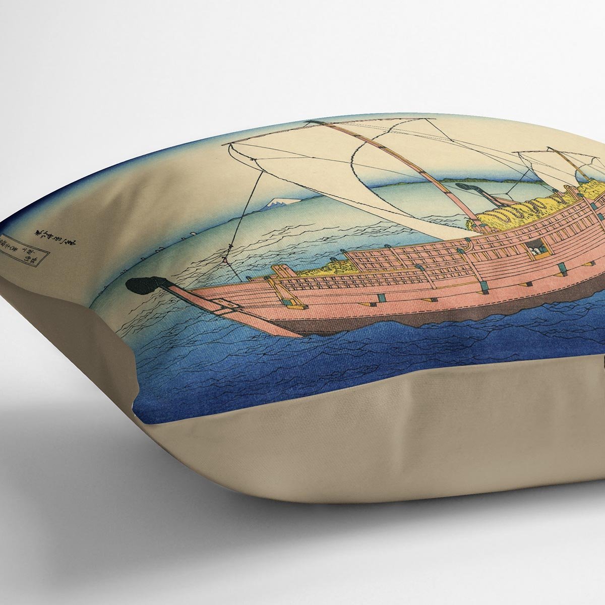 The Kazusa sea route by Hokusai Throw Pillow